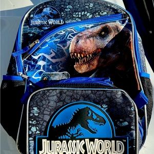 Jurassic Park backpack and lunchbox